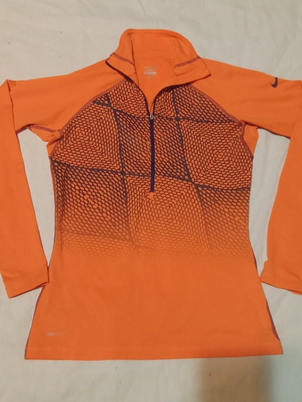 Nike Orange Dri-FIT Half-Zip Pullover